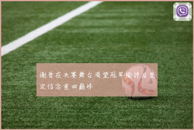 谢晋在决赛舞台渴望冠军输掉后坚定信念重回巅峰